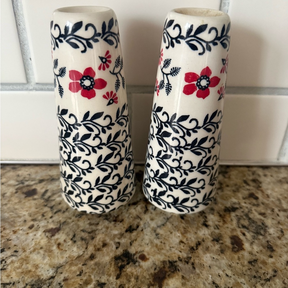 Floral Ceramic Salt and Pepper Shakers
